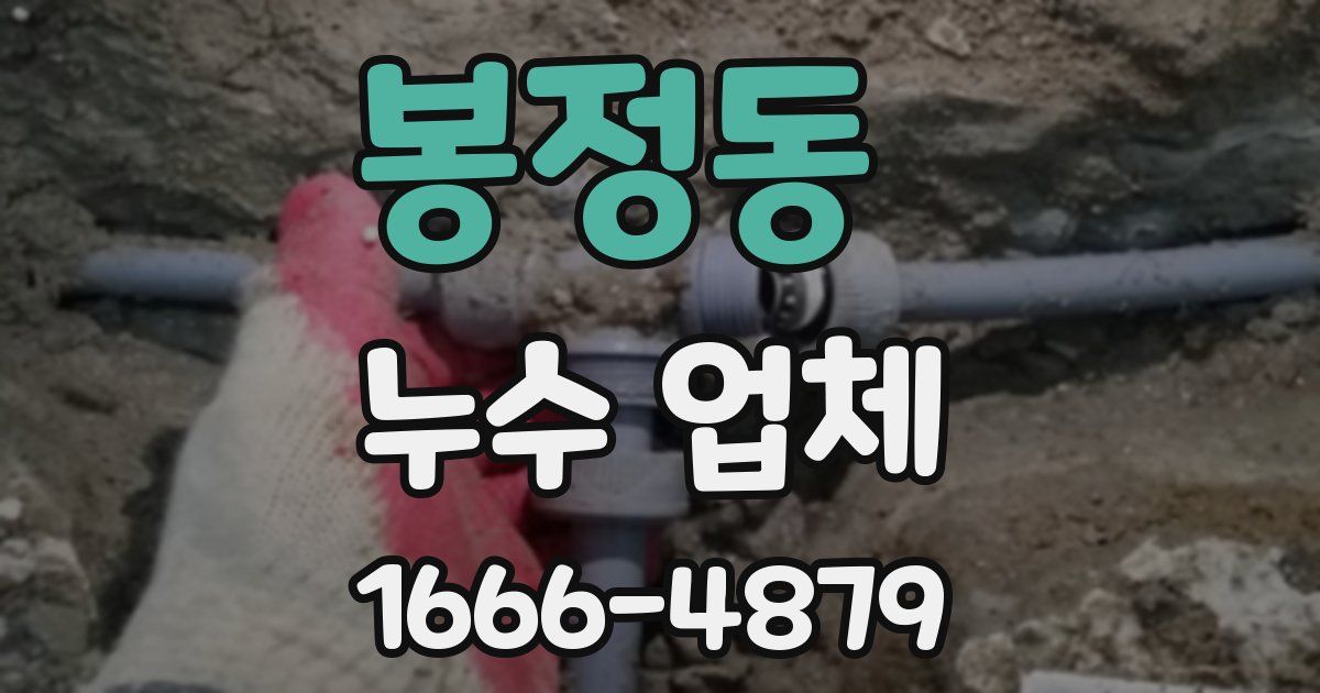 봉정동 누수 업체