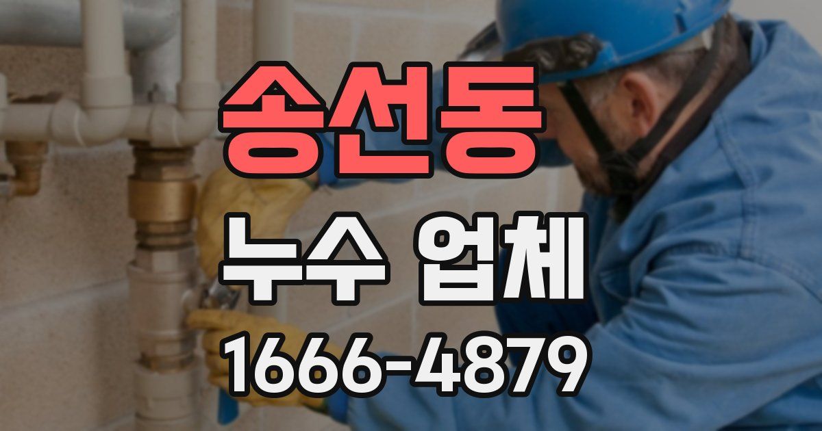 송선동 누수 업체