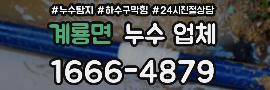 계룡면 누수 업체