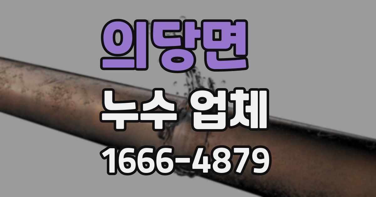 의당면 누수 업체