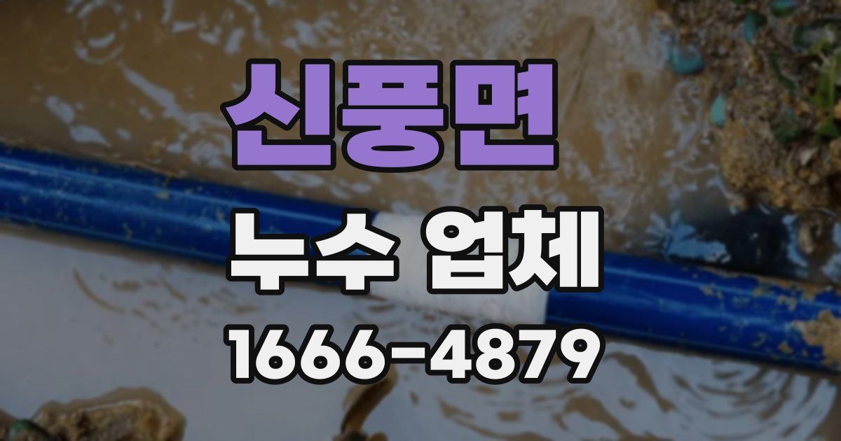 신풍면 누수 업체