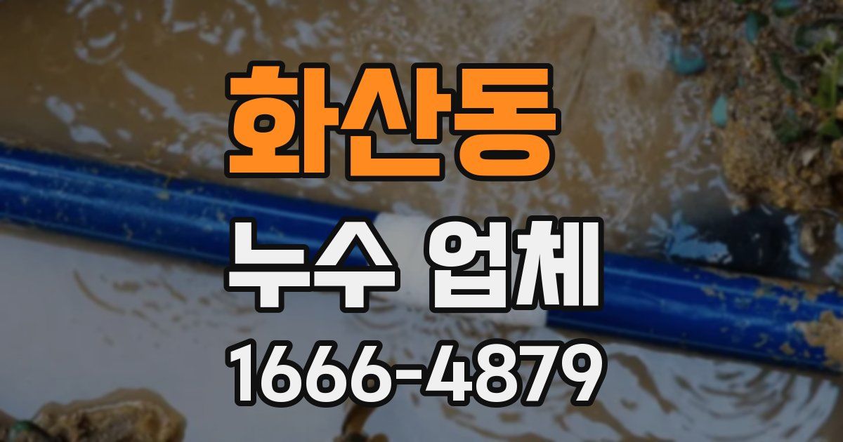 화산동 누수 업체