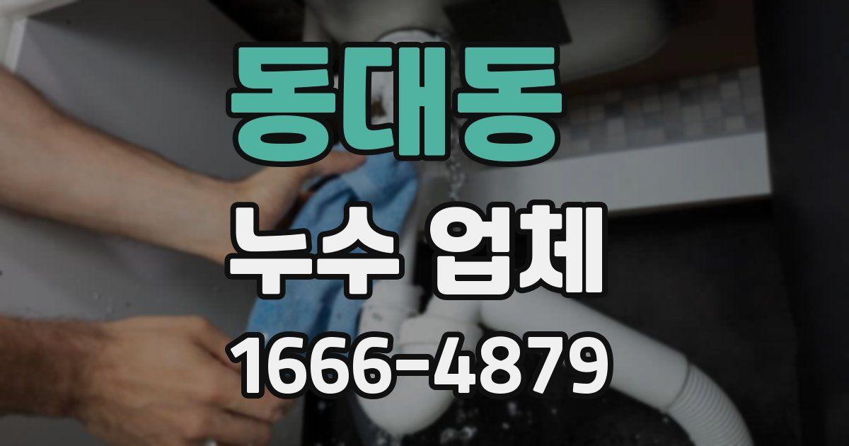 동대동 누수 업체