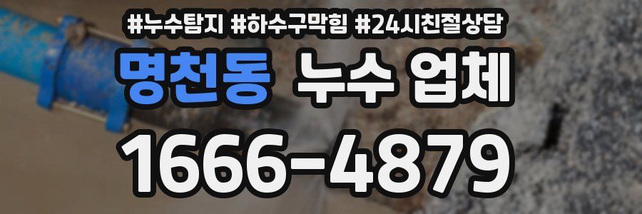명천동 누수 업체