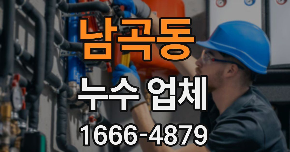 남곡동 누수 업체