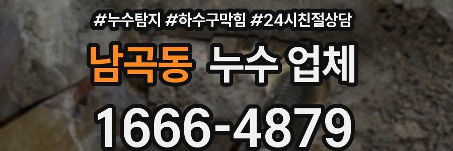 남곡동 누수 업체