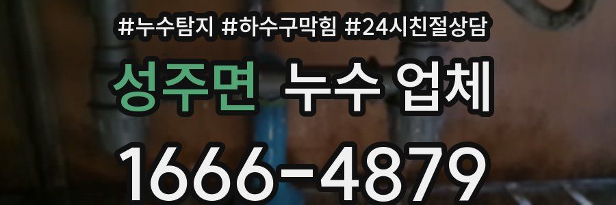 성주면 누수 업체