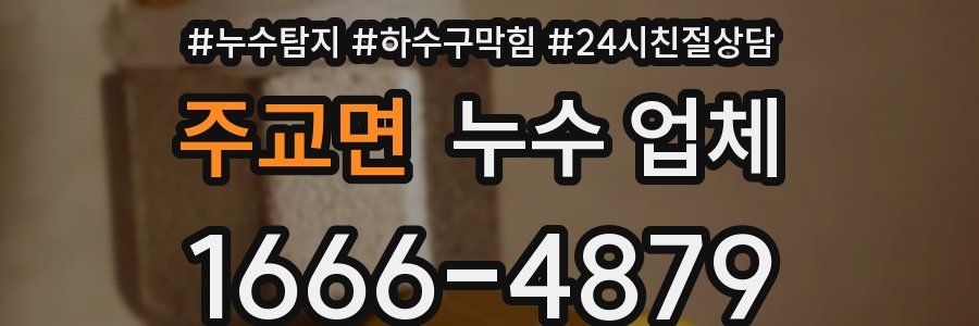주교면 누수 업체