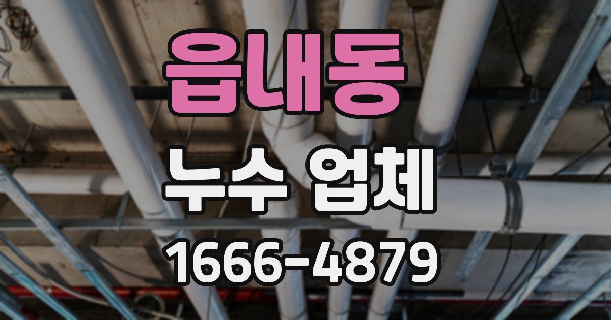 읍내동 누수 업체