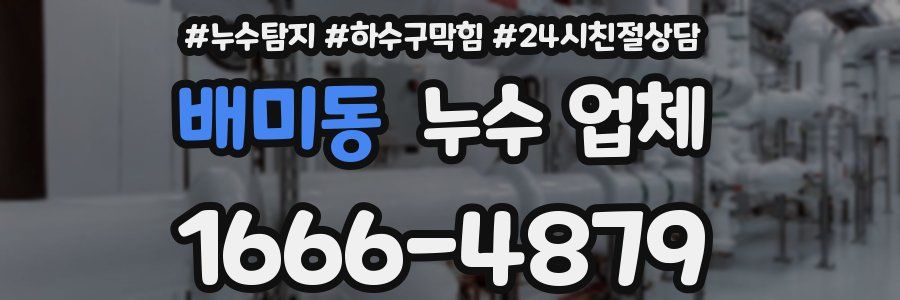 배미동 누수 업체