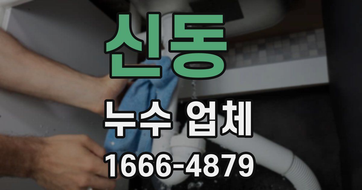 신동 누수 업체