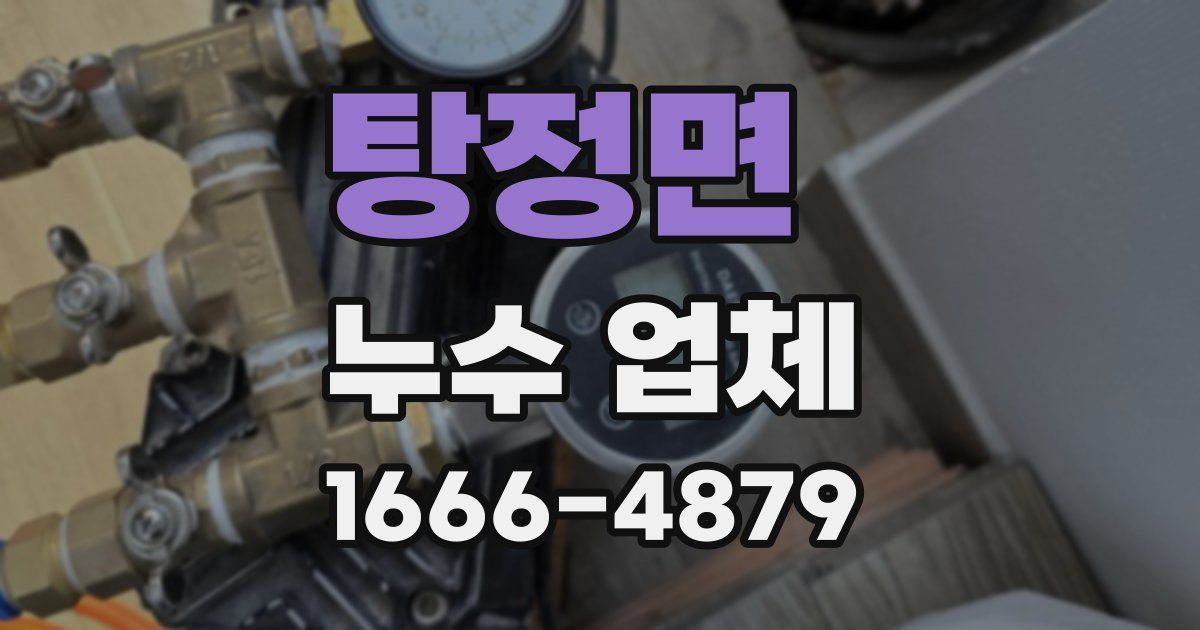 탕정면 누수 업체