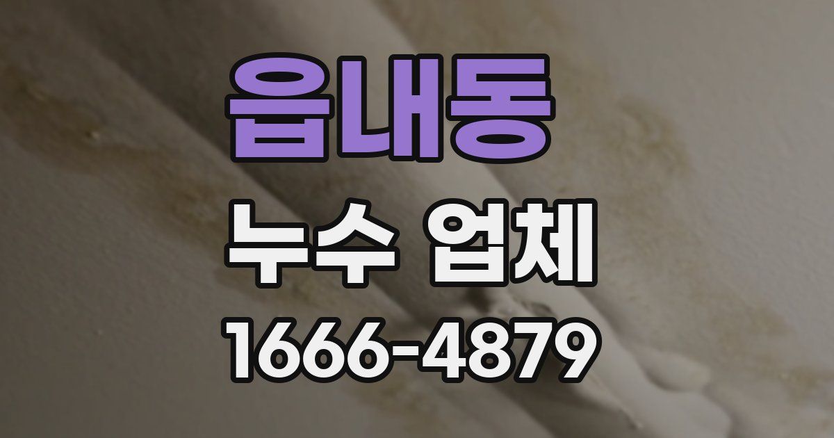 읍내동 누수 업체