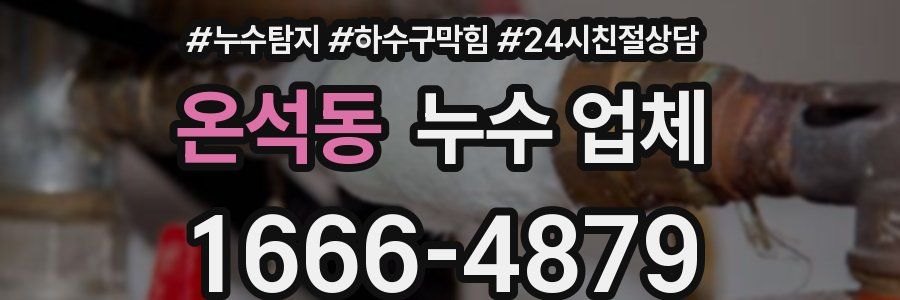 온석동 누수 업체