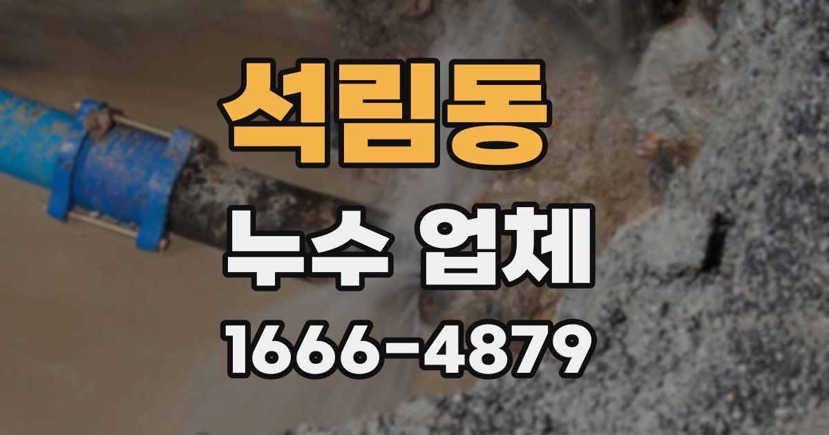 석림동 누수 업체