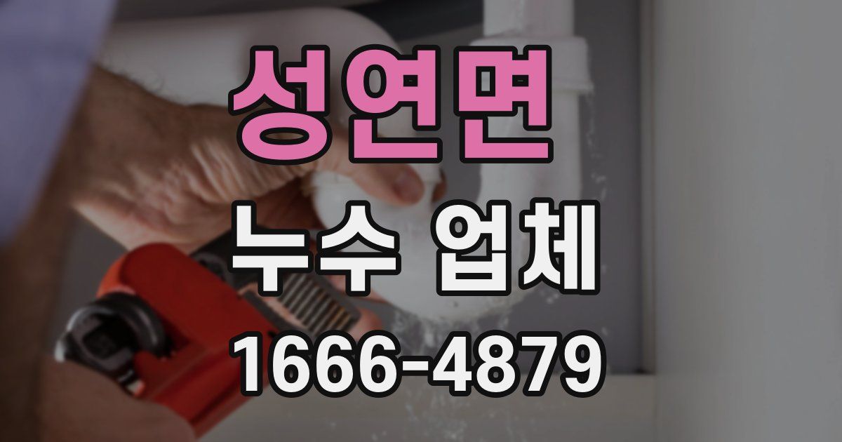 성연면 누수 업체