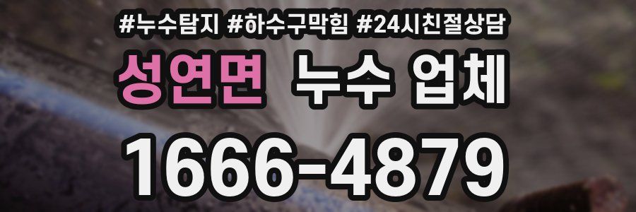 성연면 누수 업체