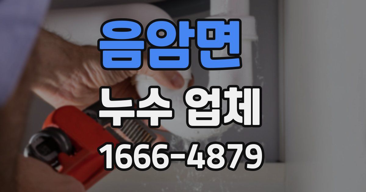 음암면 누수 업체
