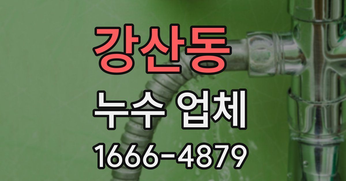 강산동 누수 업체