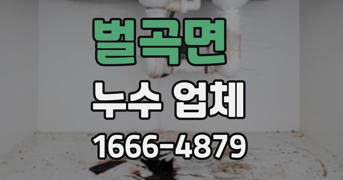 벌곡면 누수 업체