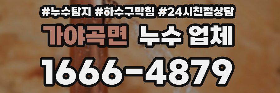 가야곡면 누수 업체