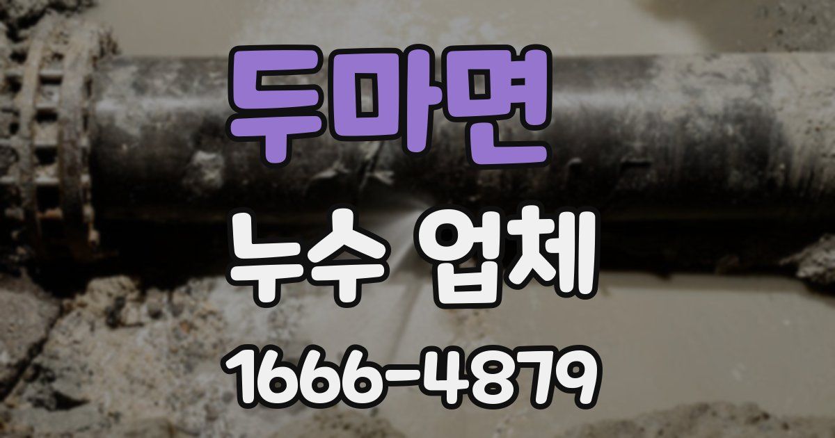 두마면 누수 업체