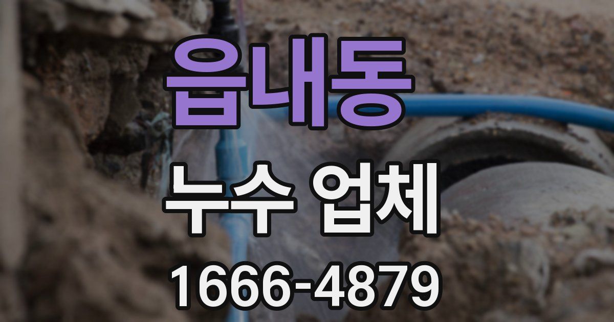 읍내동 누수 업체