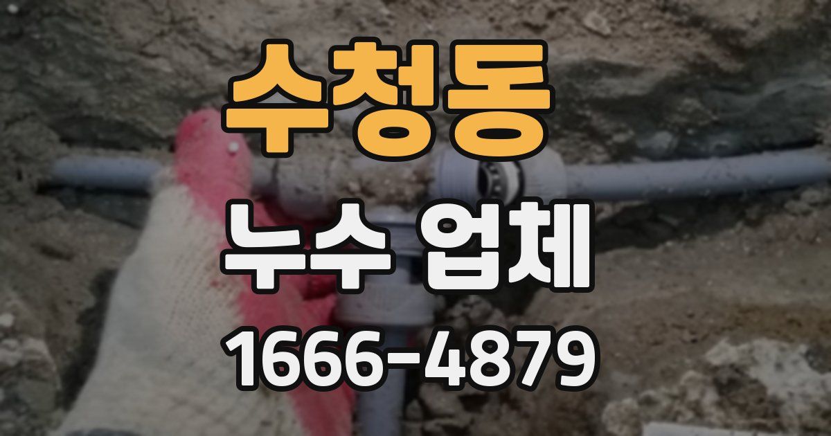 수청동 누수 업체