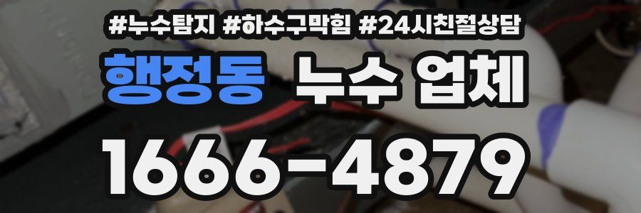 행정동 누수 업체