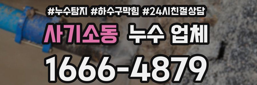 사기소동 누수 업체