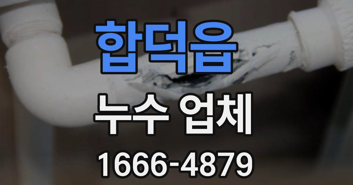 합덕읍 누수 업체