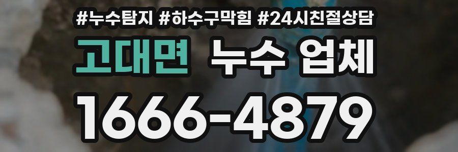 고대면 누수 업체