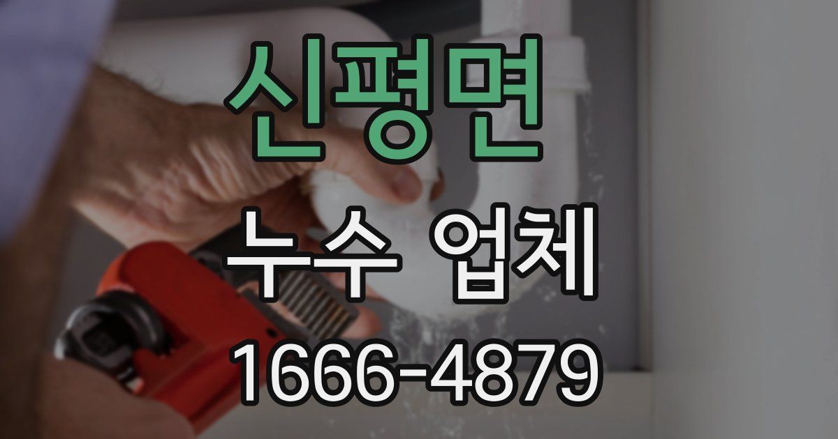신평면 누수 업체