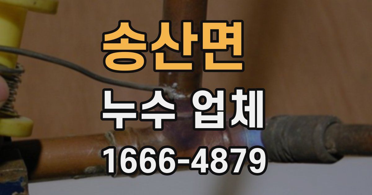 송산면 누수 업체