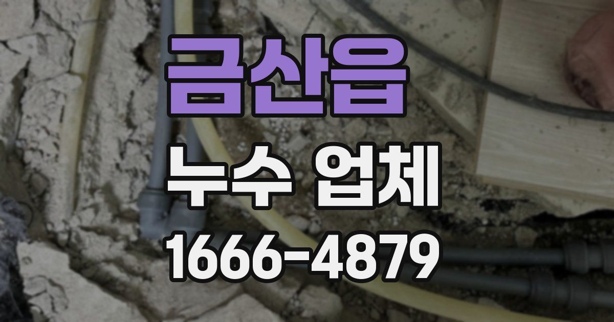 금산읍 누수 업체