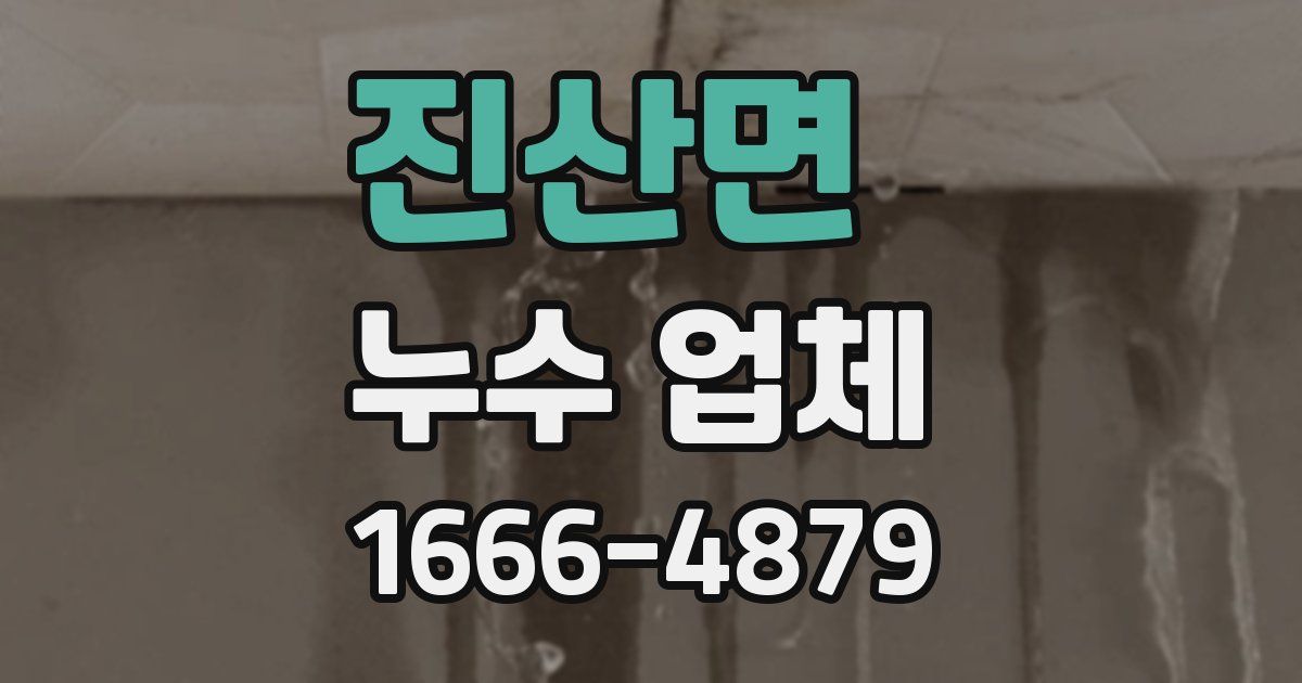 진산면 누수 업체