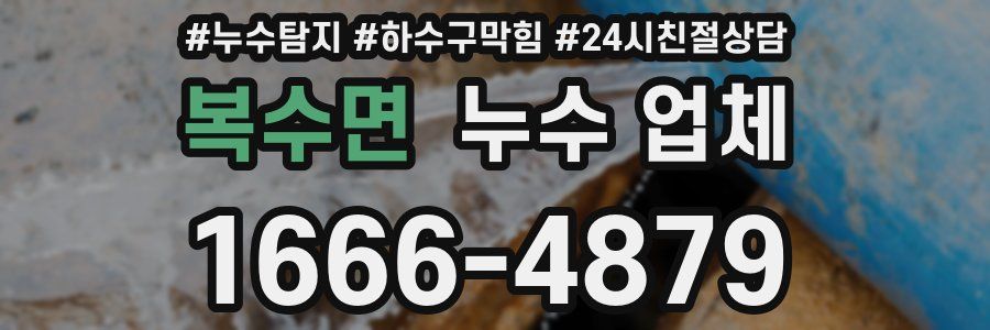 복수면 누수 업체