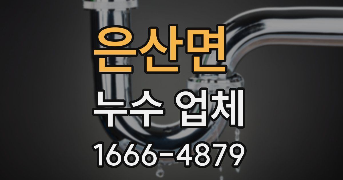 은산면 누수 업체