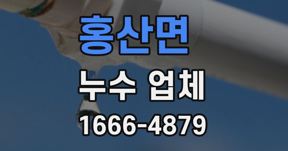 홍산면 누수 업체