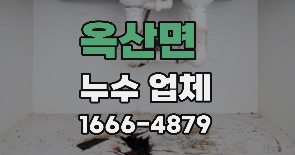 옥산면 누수 업체