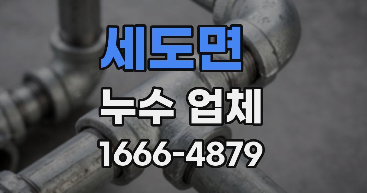 세도면 누수 업체