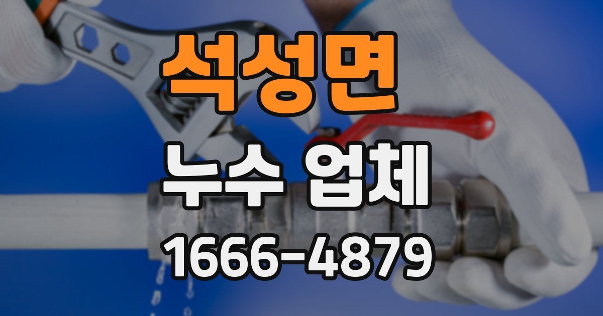 석성면 누수 업체