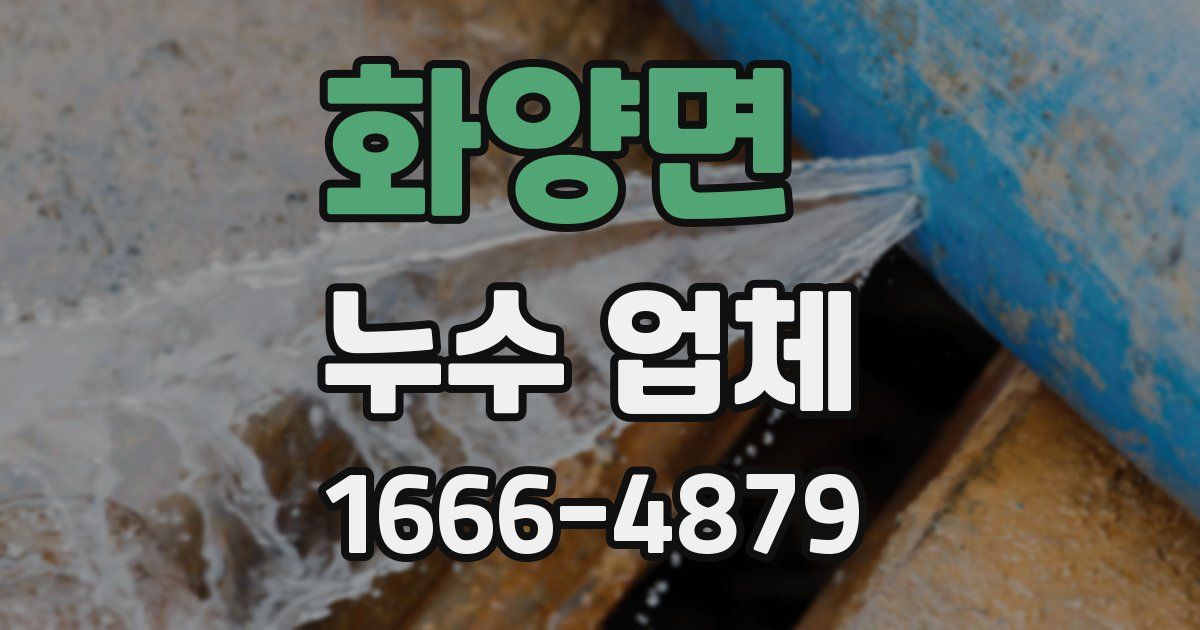 화양면 누수 업체