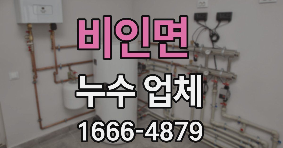 비인면 누수 업체