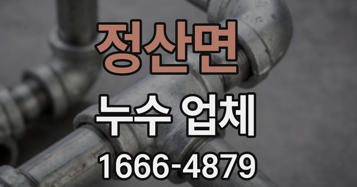 정산면 누수 업체