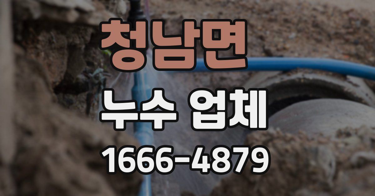 청남면 누수 업체