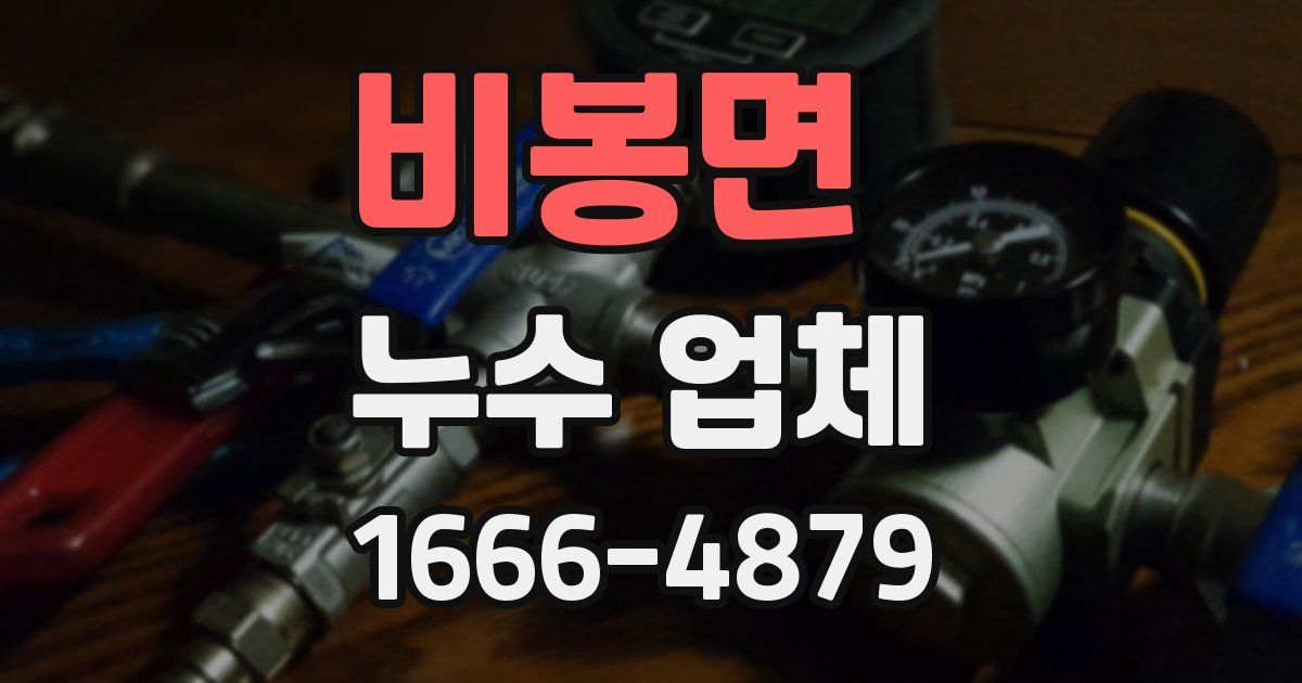 비봉면 누수 업체