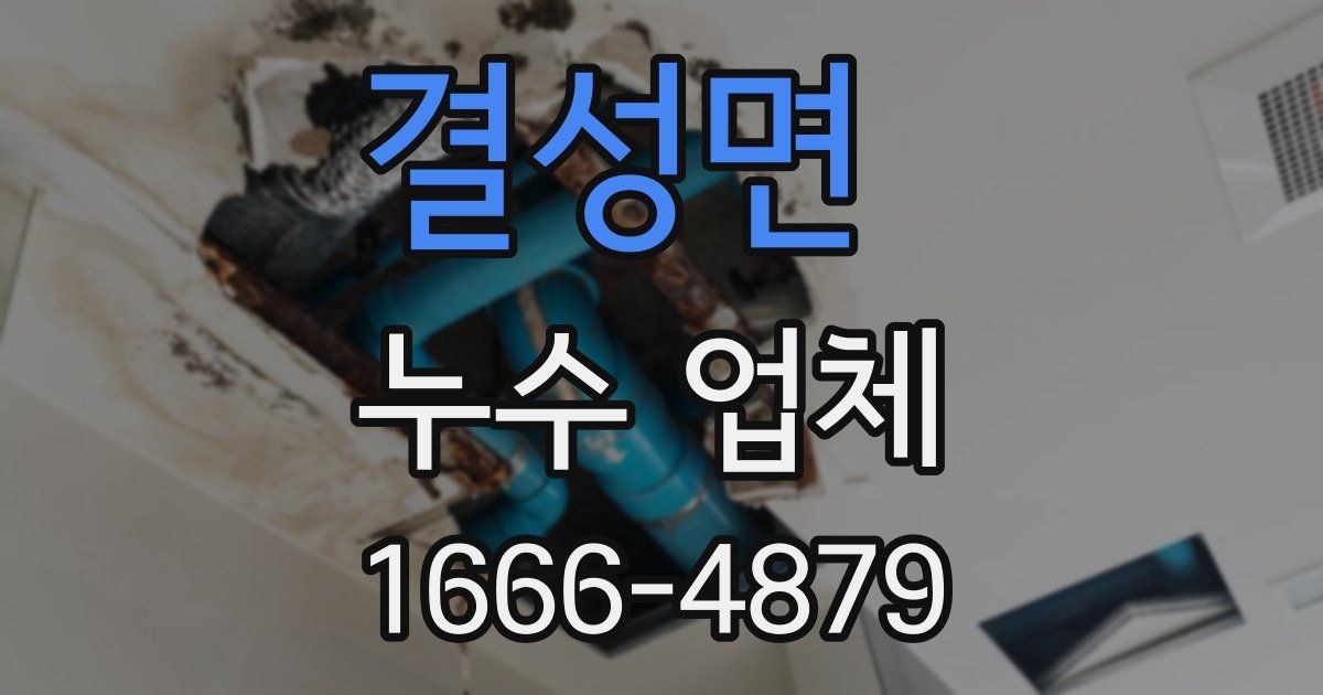 결성면 누수 업체