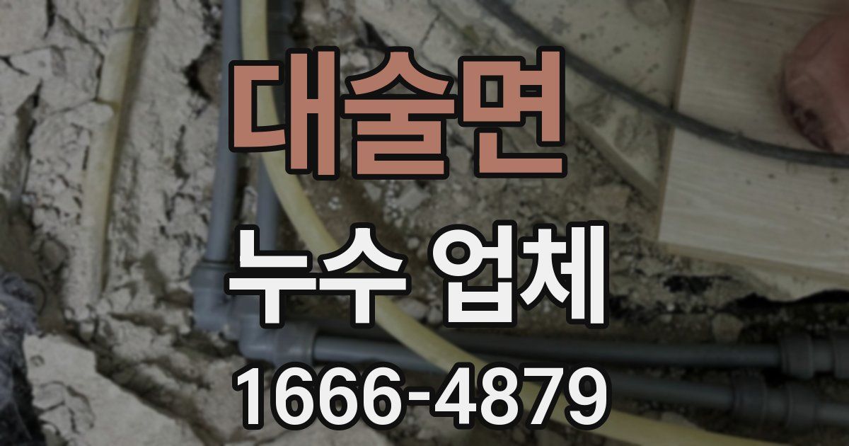 대술면 누수 업체