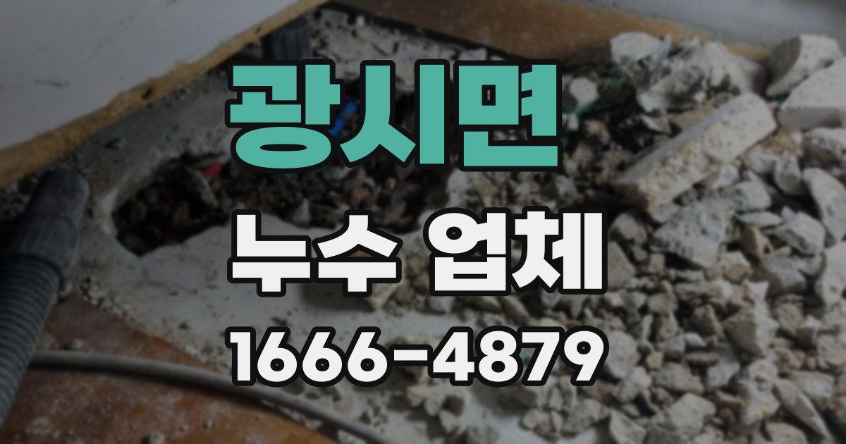 광시면 누수 업체